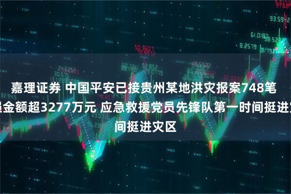 嘉理证券 中国平安已接贵州某地洪灾报案748笔 估损金额超3277万元 应急救援党员先锋队第一时间挺进灾区